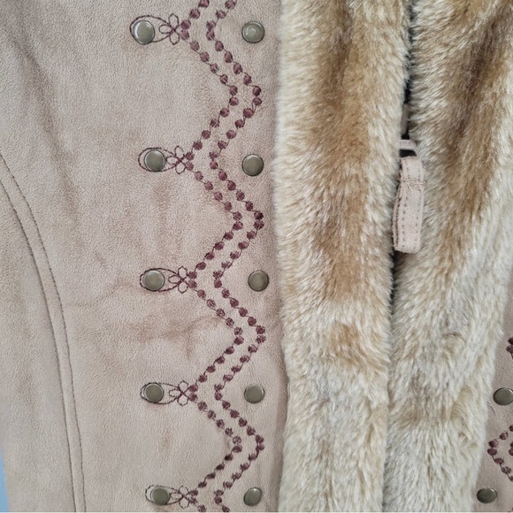 Protection System Girls' Faux Suede Fur Jacket Size 16 Coat - Picture 4 of 5